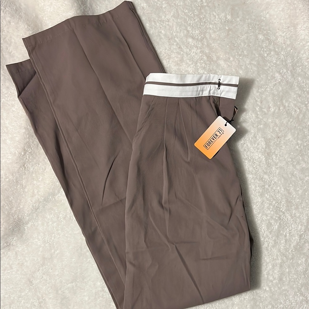 Forever 21 Brown Dress Jumpsuit with Straight Leg